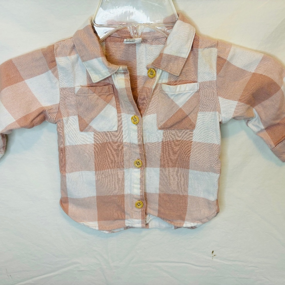 Little girl dusty pink flannel H&M